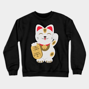 Smiling Maneki Neko Crewneck Sweatshirt